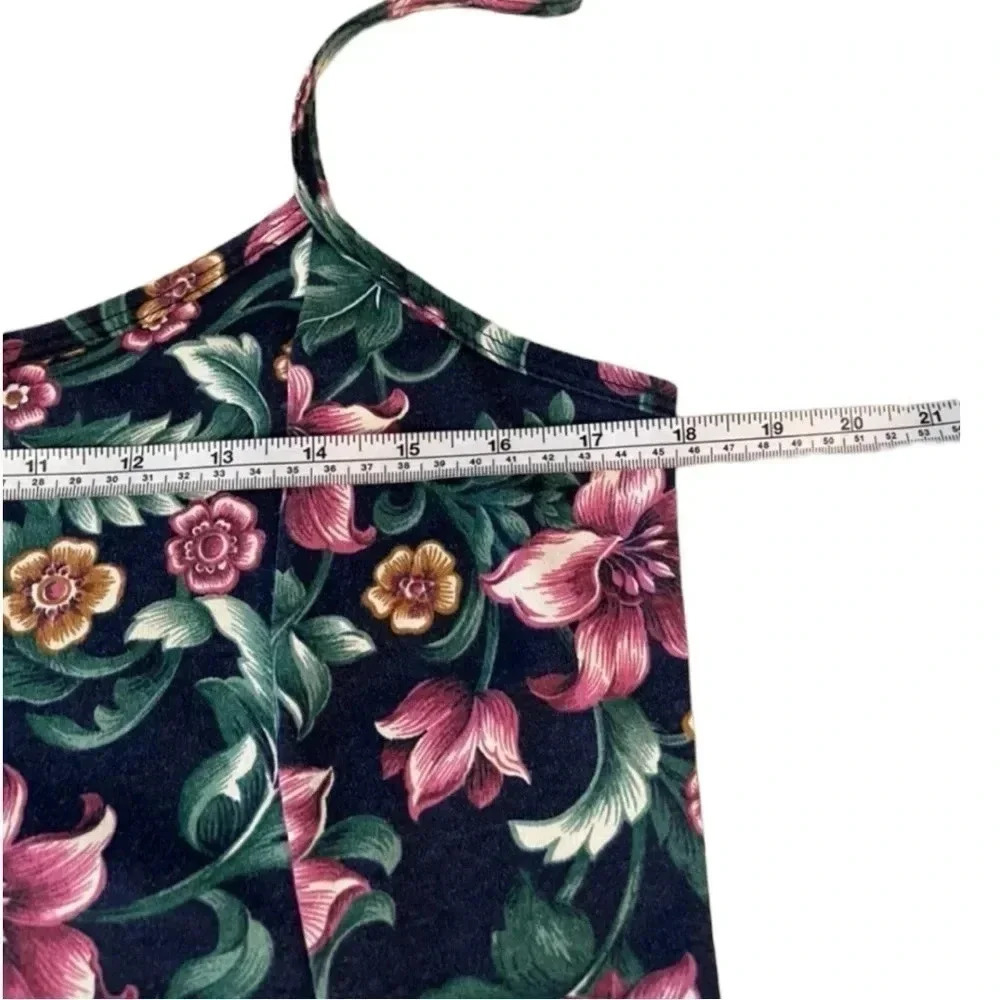 VTG No Boundaries Summer Dress 90s Floral Tie Back Spaghetti Strap SZ Medium - Picture 8 of 12